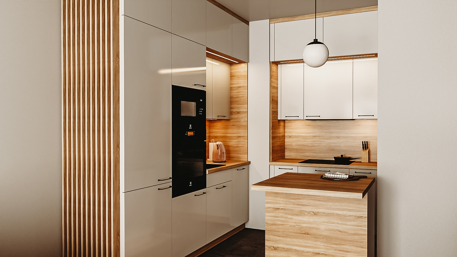 aranżacja małej kuchni w bloku