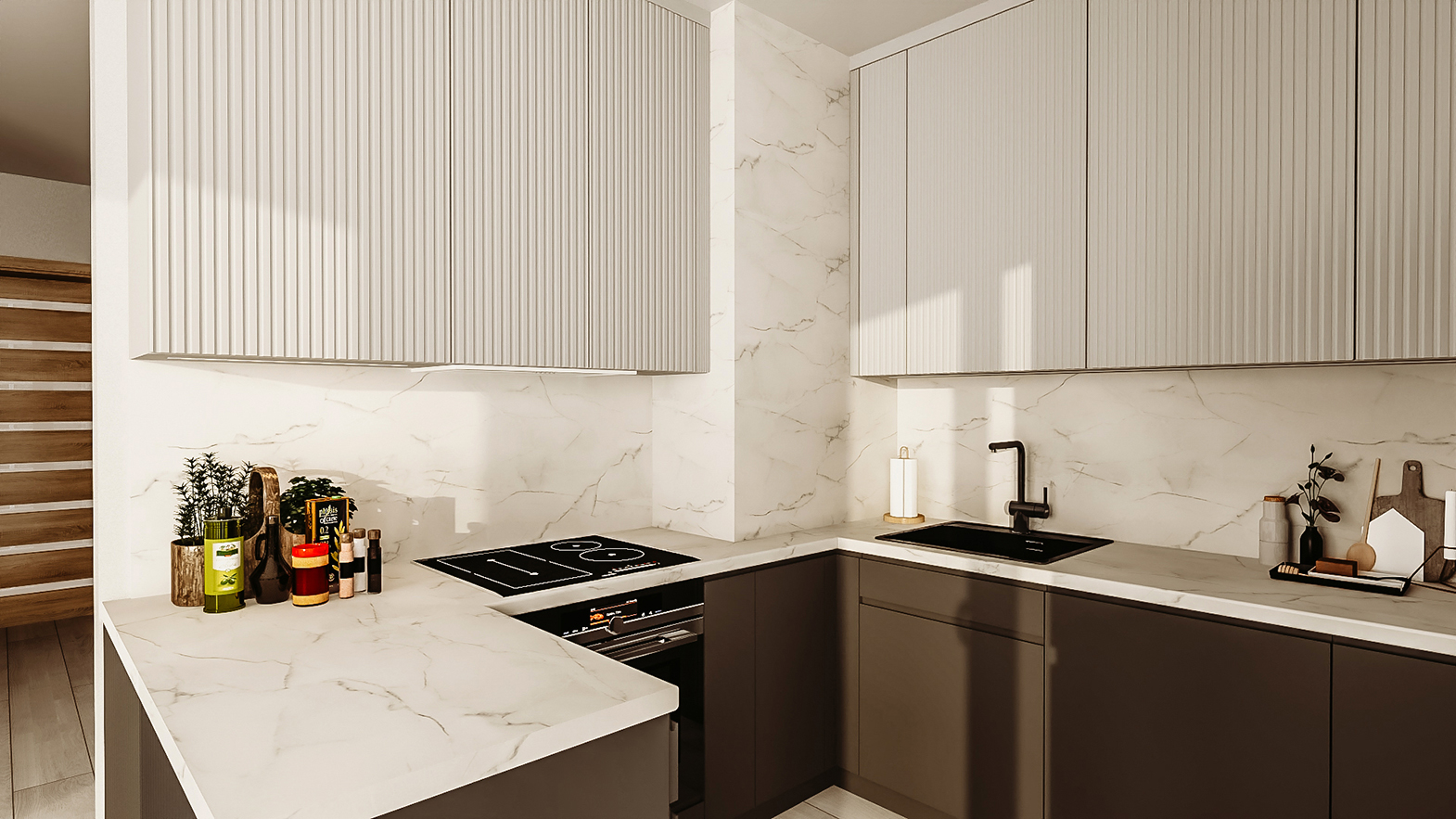 fronty ryflowane meble kuchenne