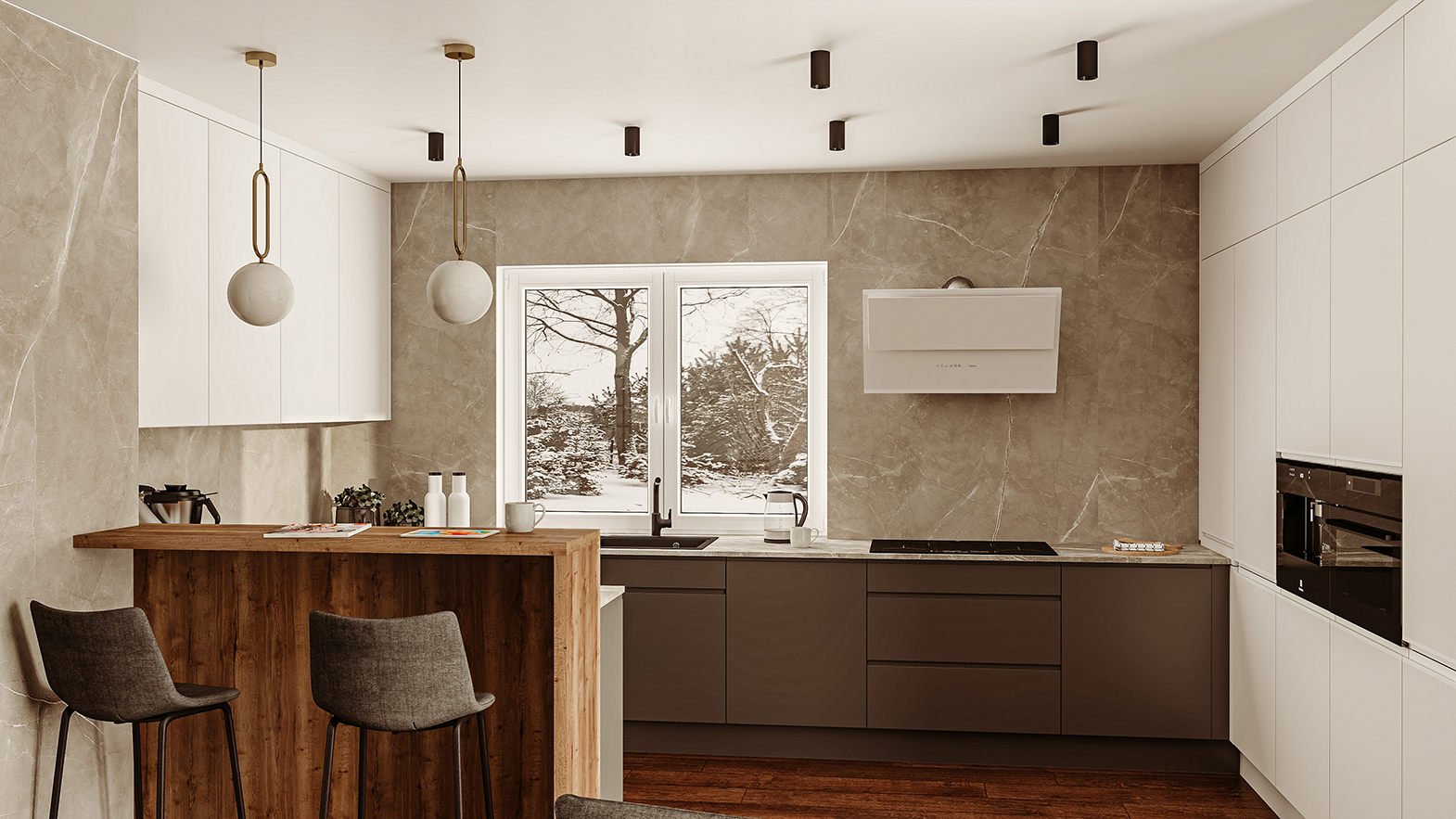 kuchnia zabudowana do sufitu