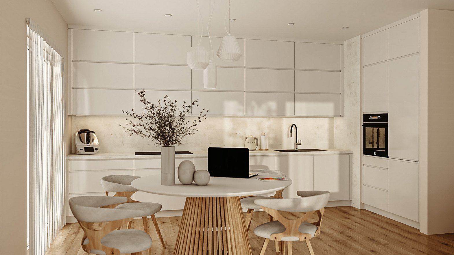 kuchnia otwarta na salon inspiracje