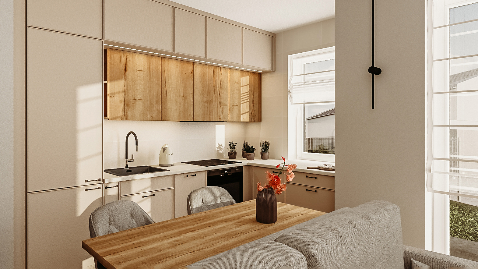 kuchnia w kształcie litery L aranżacje