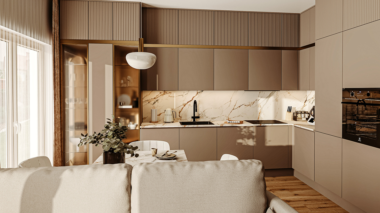 kuchnia w kształcie litery L inspiracje