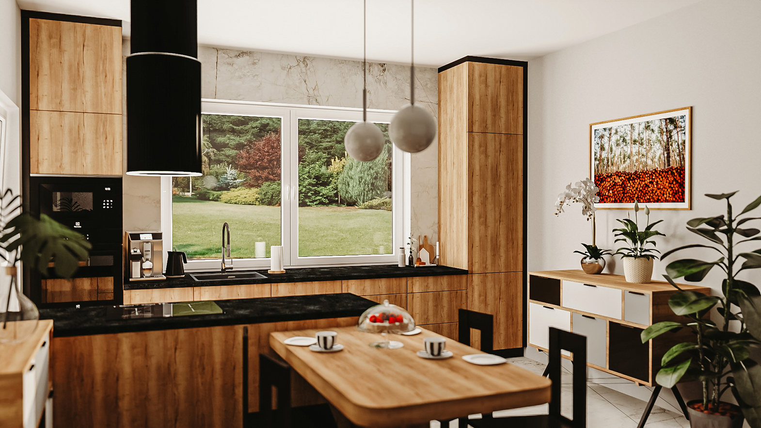 projekt kuchni otwartej