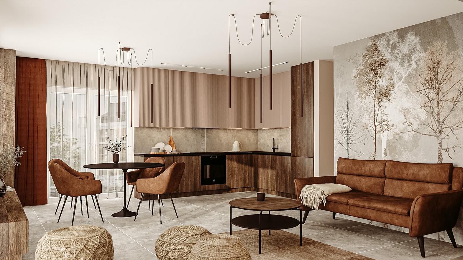 projekty kuchni otwartej na salon